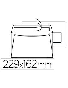 Enveloppe gpv c5 162x229mm 90g adhésive fermeture rapide sécurisée définitive fenêtre 45x100mm blanche boîte 500 unités.
