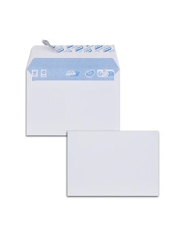 Enveloppe gpv économique vélin blanc 75g c6 114x162mm adhésive paquet 50 unités.
