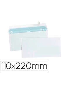 Enveloppe gpv économique vélin blanc 75g dl 110x220mm adhésive fenêtre 45x100mm paquet 50 unités.