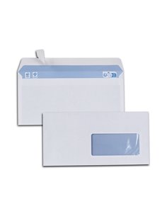 Enveloppe économique dl 110x220mm 80g adhésive fenêtre 45x100mm coloris blanc boîte 500 unités. 2