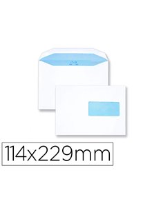 Enveloppe gpv multimachine 114x229mm 80g gommée fenêtre 45x100mm position fenêtre 20/20 boîte 1000 unités.