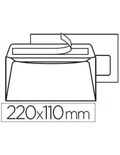 Enveloppe gpv green dl 110x220mm 80g adhésive recyclée extra blanche fenêtre 35x100mm boîte 500 unités.