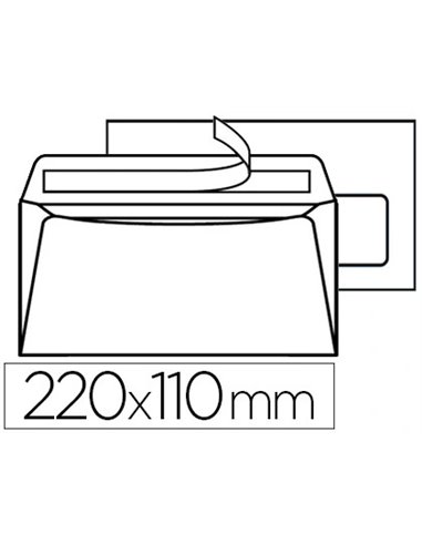 Enveloppe gpv green dl 110x220mm 80g adhésive recyclée extra blanche fenêtre 35x100mm boîte 500 unités.