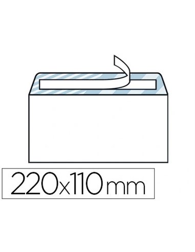 Enveloppe économique dl 110x220mm 80g adhésive coloris blanc boîte 500 unités.