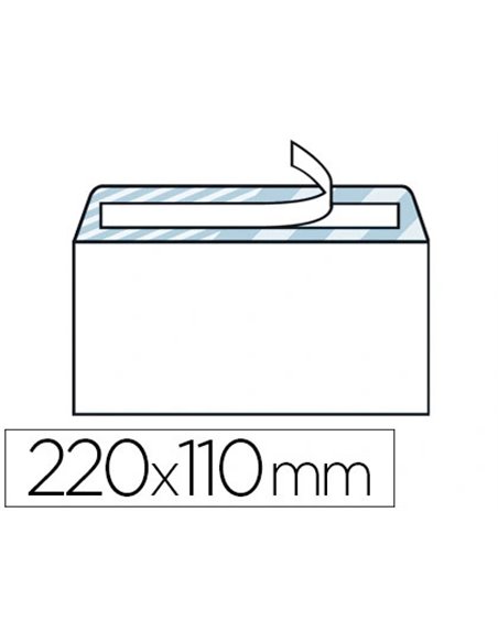 Enveloppe économique dl 110x220mm 80g adhésive coloris blanc boîte 500 unités.