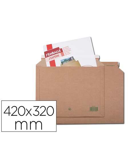 Pochette gpv expédition carton anti-pli 420x320mm paquet 2 unités.