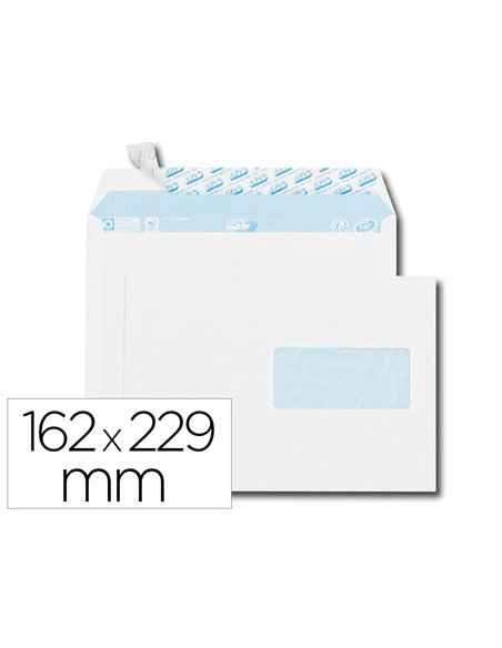 Enveloppe gpv everyday blanche 80g c5 162x229mm fenetre 45x100mm fermeture securisee collage renforce boite 500 unites.