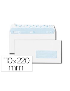 Enveloppe gpv everyday blanche 80g dl 110x220mm fenetre 35x100mm fermeture securisee collage renforce boite 500 unites.