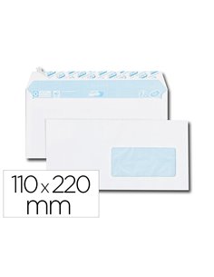 Enveloppe gpv everyday blanche 80g dl 110x220mm fenetre 45x100mm fermeture securisee collage renforce boite 500 unites.