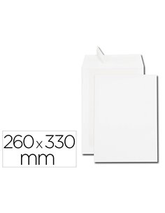 Pochette gpv dos carton velin blanc 120g 24 260x330mm bande protection coins renforces boite 100 unites.