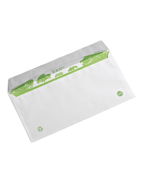 Enveloppe gpv dl bande de protection 80g recycles 110x220 blanche boite de 200.