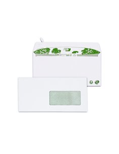 Enveloppe gpv dl bande de protection 80g recycles blanche boite de 200 fenetre 45x100mm. 2