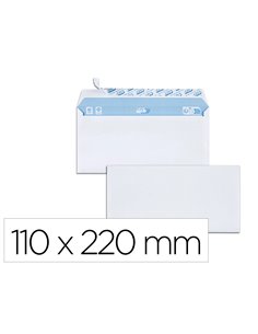 Enveloppe gpv velin blanc 90g dl 110x220mm bande adhesive bloc 50 unites.