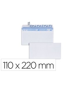 Enveloppe gpv velin blanc 80g dl 110x220mm bande adhesive paquet 100 unites.