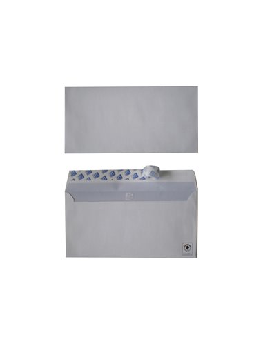 Enveloppes blanches oxford recycle auto adhesives avec bande de protection 80 g 110x220 mm 500 unites.