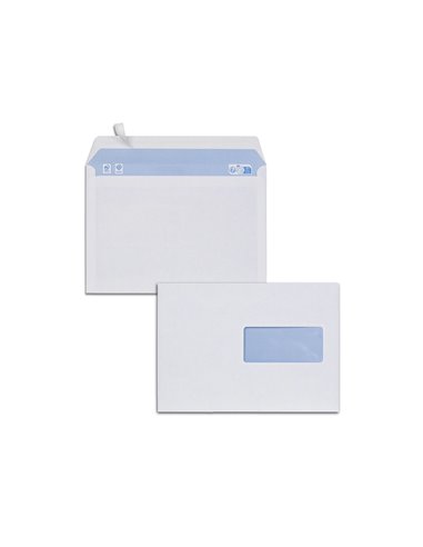 Enveloppes blanches c5 80g f45adhesives 162x229mm pefc eco boite de 500 unites.