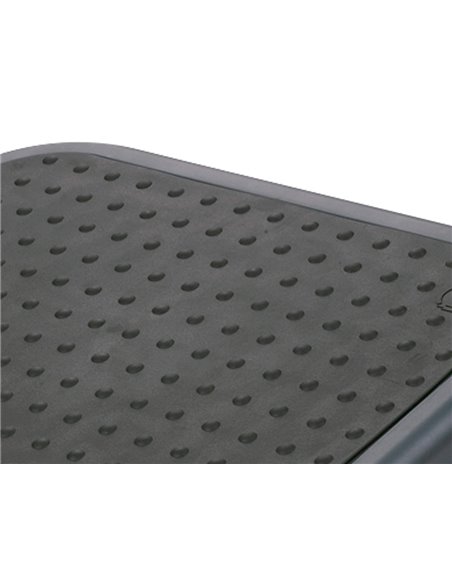 Repose-pieds q-connect réglable avec revêtement en caoutchouc 450x330x85mm.