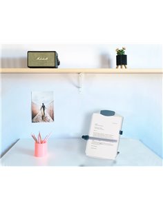 Porte-copies q-connect vertical inclinaison réglable règle de lecture porte-stylo pince côté format a4 336x164x433mm. 2