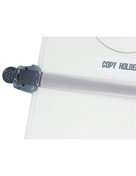 Porte-copies q-connect vertical inclinaison réglable règle de lecture porte-stylo pince côté format a4 336x164x433mm.