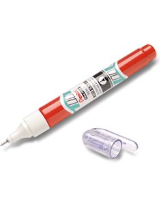 Stylo correcteur Pentel 7 ml - Séchage rapide - Pointe à valve métallique - Corps rouge