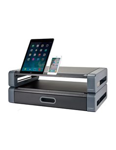 Support écran q-connect deluxe supporte 5kg 48.6x27.6x9.6cm coloris noir. 2