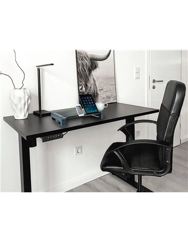 Support écran q-connect deluxe supporte 5kg 48.6x27.6x9.6cm coloris noir.