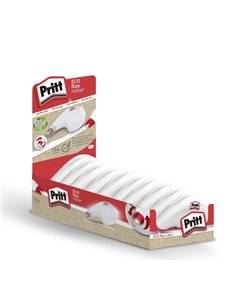 Ruban correcteur Pritt Eco Flex Roller 4,2 mm x 10 m - Ruban recyclable - Corrections précises - Application ergonomique - Point