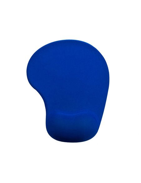 Tapis souris q-connect repose-poignet mousse augmente confort facilement nettoyable coloris bleu.