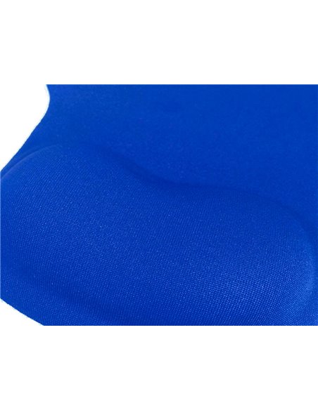 Tapis souris q-connect repose-poignet mousse augmente confort facilement nettoyable coloris bleu.