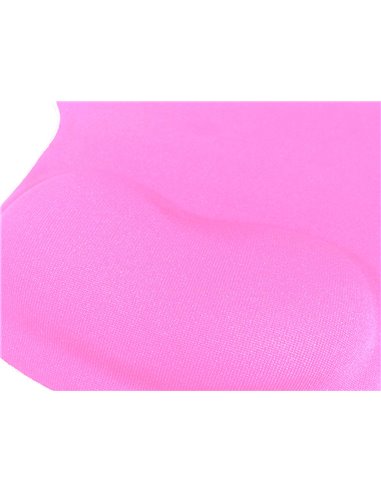 Tapis souris q-connect repose-poignet mousse augmente confort facilement nettoyable coloris rose.