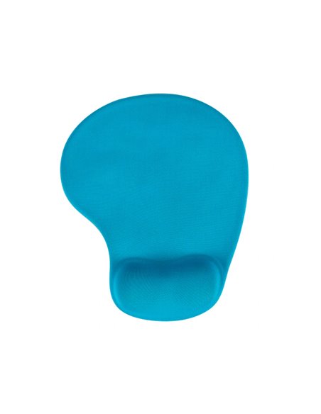 Tapis souris q-connect repose-poignet mousse augmente confort facilement nettoyable coloris turquoise.