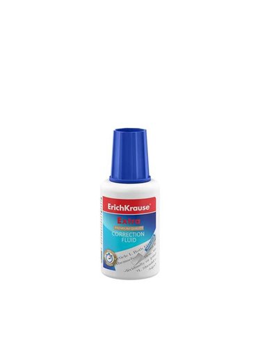 Correcteur liquide extra avec éponge Erichkrause 20 g - Séchage rapide - Efficace et économique - Blanc
