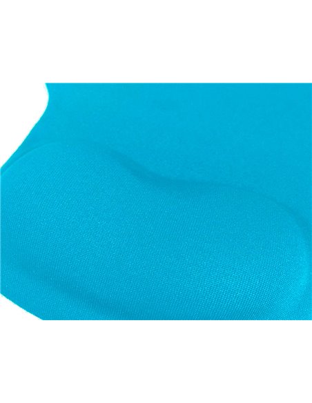 Tapis souris q-connect repose-poignet mousse augmente confort facilement nettoyable coloris turquoise.
