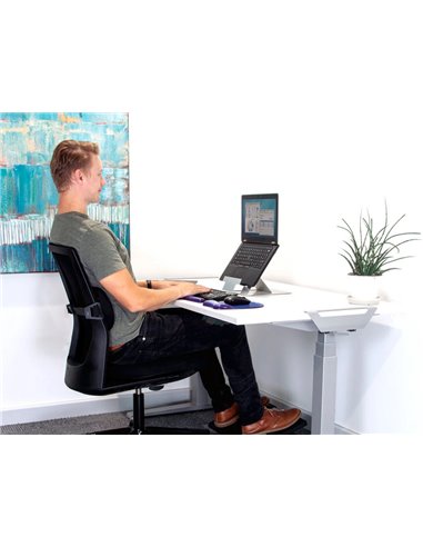 Support fellowes ordinateur portable hylift reduit fatigue oculaire tensions cou 6 reglages en hauteur.