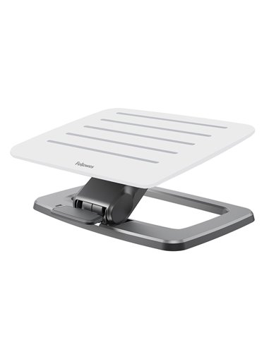 Repose-pieds fellowes hana lt reglable tension et hauteur sur 2 niveaux coloris blanc.