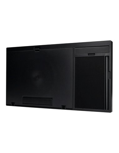 Support q-connect ordinateur portable tapis de souris et support telephone 7 reglages en hauteur coloris noir.