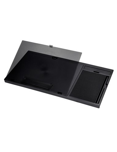 Support q-connect ordinateur portable tapis de souris et support telephone 7 reglages en hauteur coloris noir.