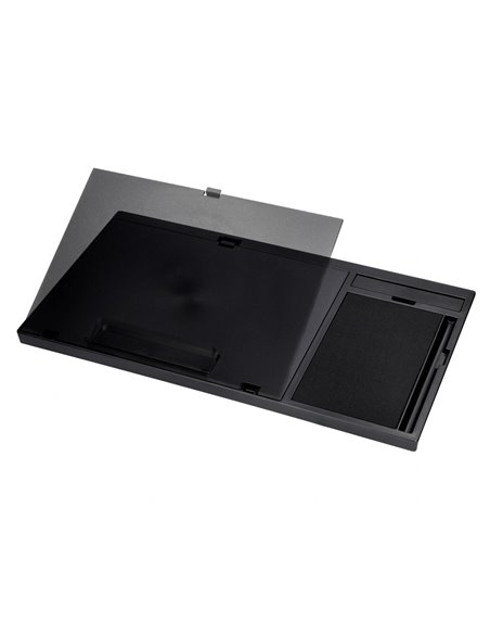 Support q-connect ordinateur portable tapis de souris et support telephone 7 reglages en hauteur coloris noir.