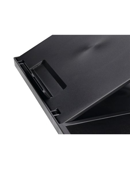 Support q-connect ordinateur portable tapis de souris et support telephone 7 reglages en hauteur coloris noir.
