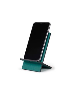 Support rhodiarama pour t l phone mobile en simil cuir paon 8x8x13,5cm. 2