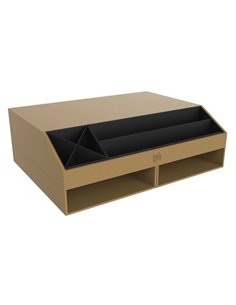 Support ecran savana oxford reglable 2 compartiments carton recycle.