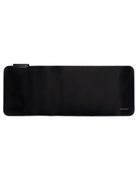 Tapis souris q-connect gaming xxl lumiere led connection usb 800x300x4mm coloris noir.