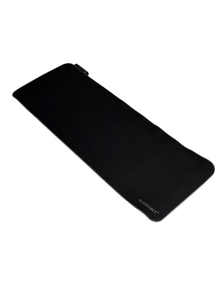 Tapis souris q-connect gaming xxl lumiere led connection usb 800x300x4mm coloris noir.