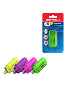 Ruban correcteur Erichkrause Joy - Format compact - Protection contre les dommages - Séchage instantané - Couleurs fluo vives
