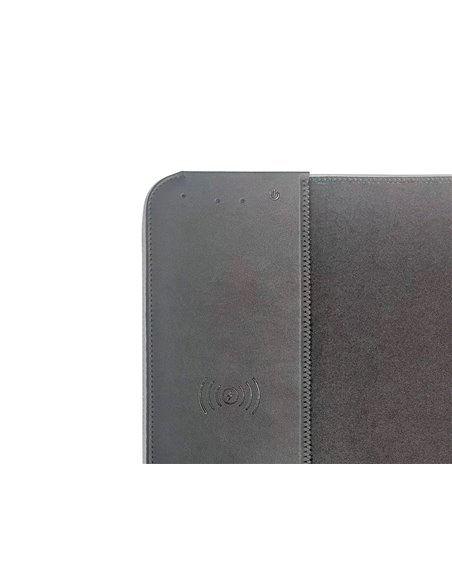 Tapis souris q-connect gaming chargeur sans fil et lumiere rvb 800x300x4mm coloris noir.