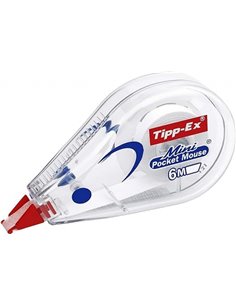 Ruban correcteur Tipp-Ex Mini Pocket Mouse 5 mm x 6 m - Écriture instantanée - Étui transparent