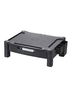 Support q-connect pour moniteur/imprimante hauteur reglable 10,3cm a 13,3cm avec tiroir 434x336x133mm coloris.