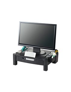Support q-connect pour moniteur/imprimante hauteur reglable 10,3cm a 13,3cm avec tiroir 434x336x133mm coloris. 2