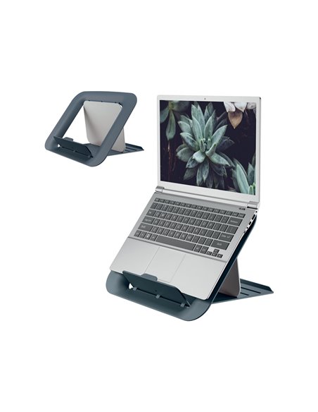 Support ordinateur portable leitz ergo cosy reglable coloris gris.