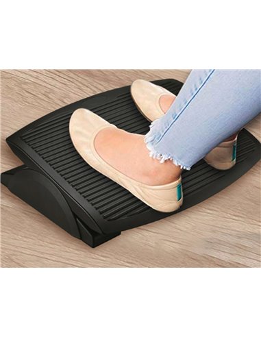 Repose-pieds q-connect polystyrène ergonomique confort support inclinaison ajustable 450x115x340mm.